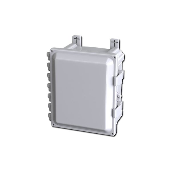 Quick Release Padlock Hasp Electrical Enclosures, 11.41 in H, 6.36 in D, 10.68 in W, Polycarbonate